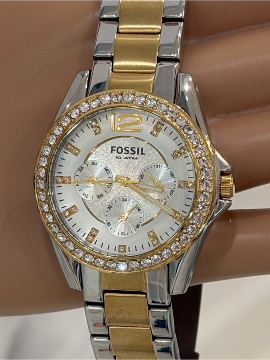 Beautiful FOSSIL Two-Tone Multifunctional, Stainless Steel Watch with Crystals main image 7